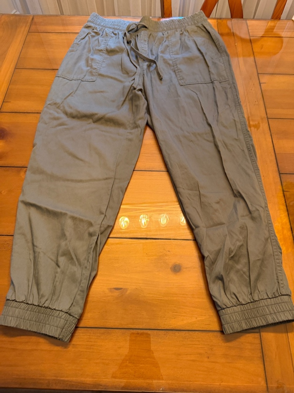 a new day Olive Drawstring Elastic-Cuff Jogger Pants